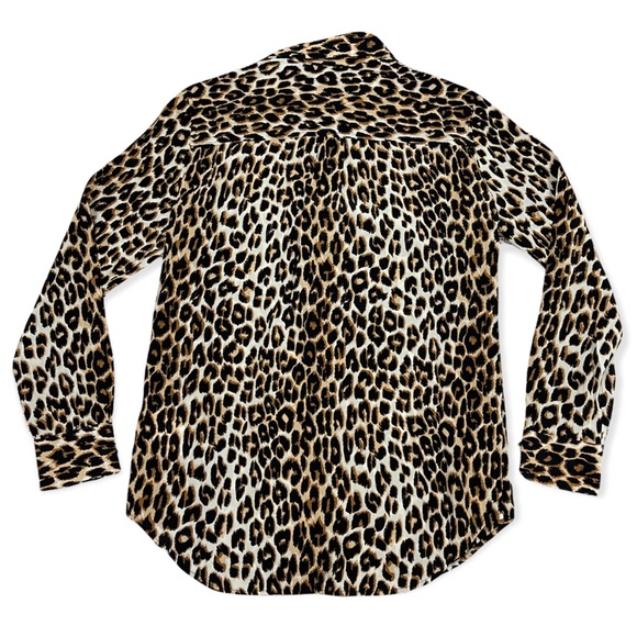 ⚡️SOLD⚡️Equipment Silk Shirt Top Femme Slim Signature Leopard Button Down Blouse - Picture 4 of 16